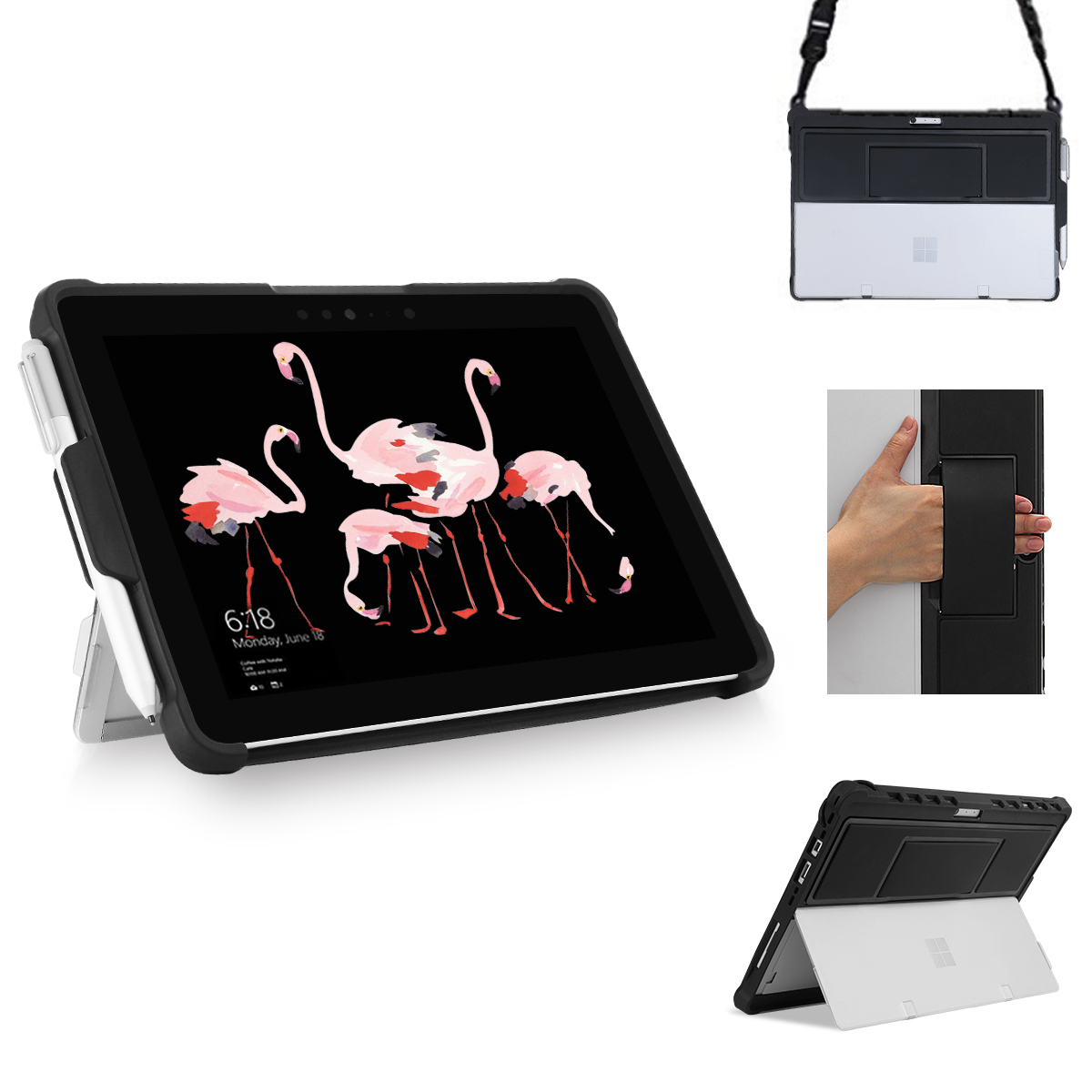 Shockproof Protective Cover Case for Microsoft Surface Pro 7/ Pro 6/ Pro 5/ Pro 4 with hand strap